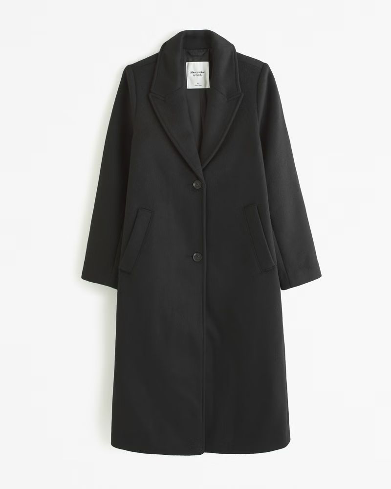 Wool-Blend Tailored Topcoat | Abercrombie & Fitch (UK)