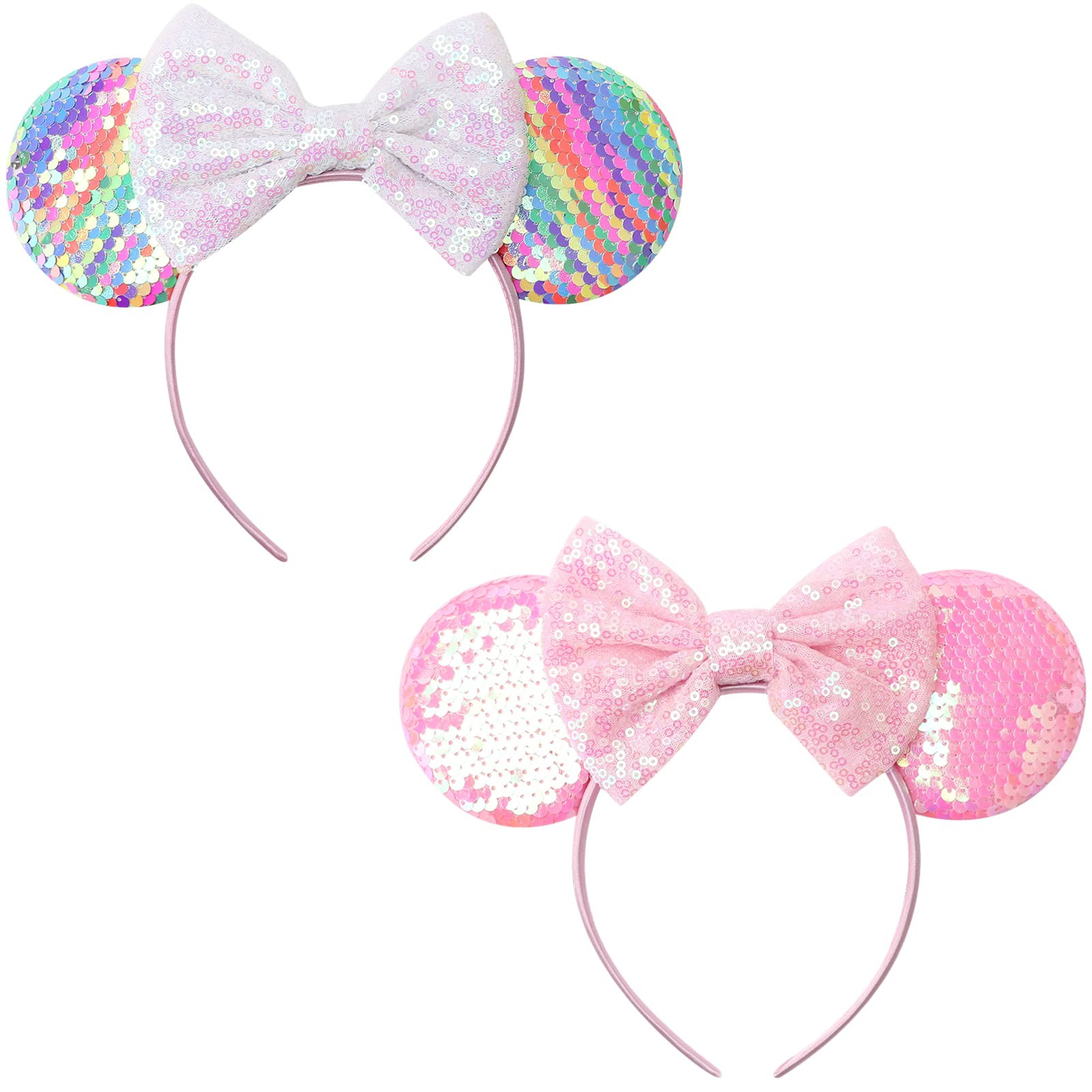 DRESHOW Mouse Ears Headbands for Women Girls Pearl Hairbands Bow Head bands Velvet Head band Chri... | Amazon (US)