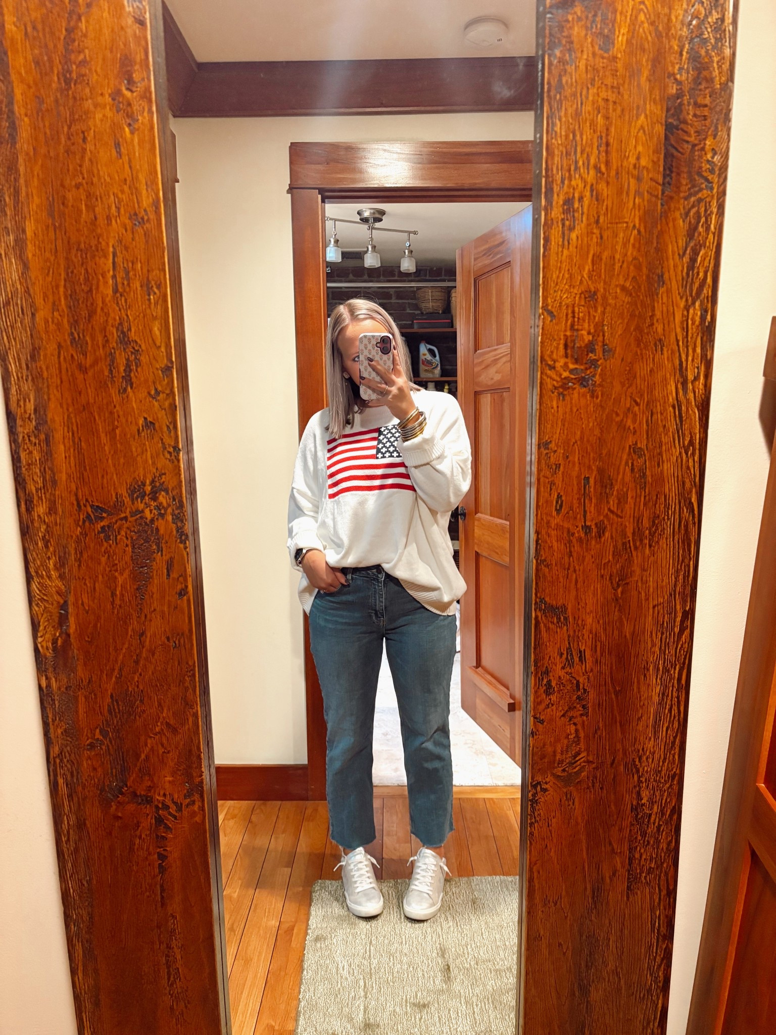 Love this American flag sweater! Also LOVEEE these jeans from Amazon! I’m 5’2 and they hit at the perfect length 🩵🩵🩵

#LTKStyleTip #LTKPetite #LTKFindsUnder50