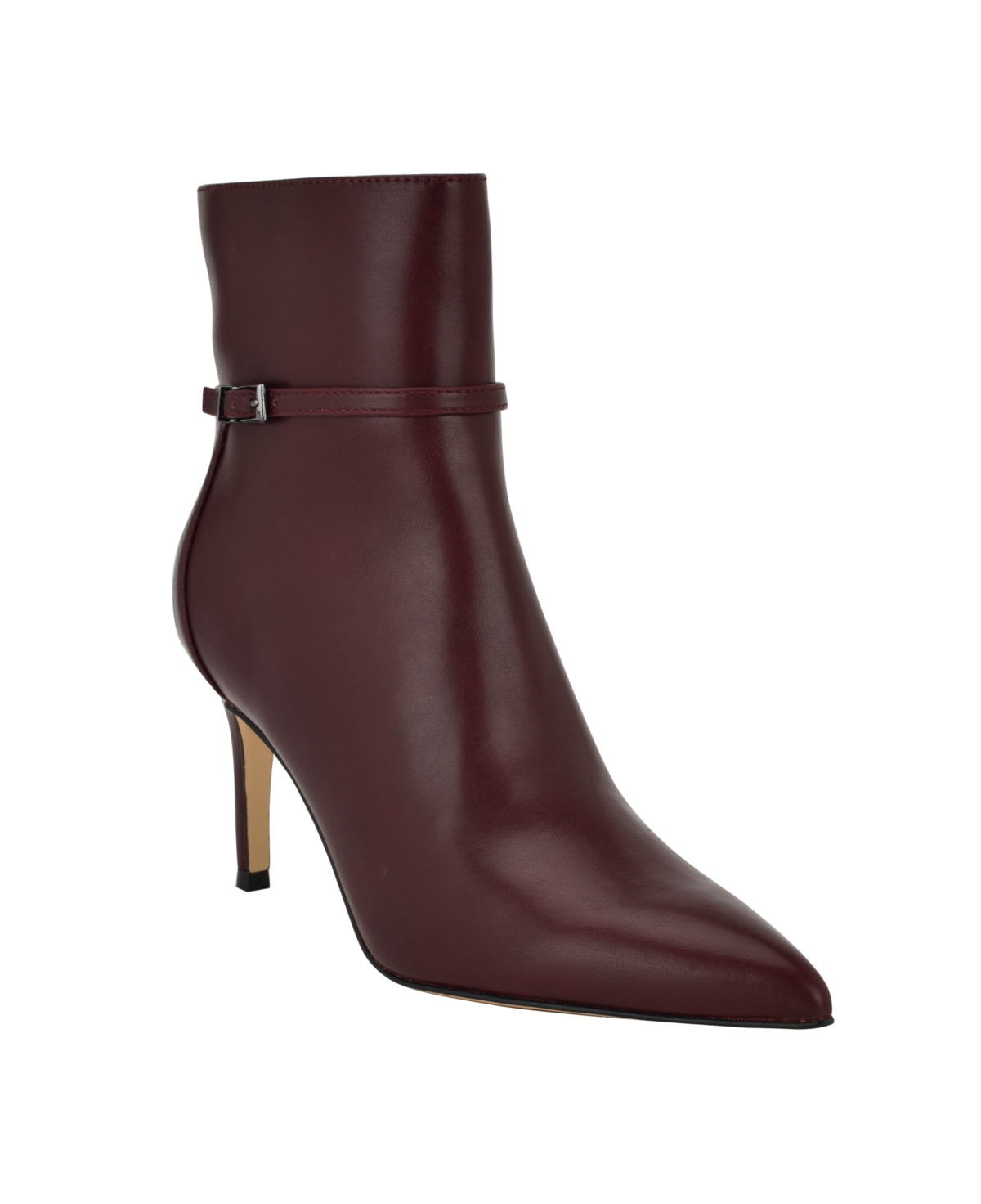 Calvin Klein Women's Vivera Pointy Toe Stiletto Heel Dress Booties - Dark Red | Macy's