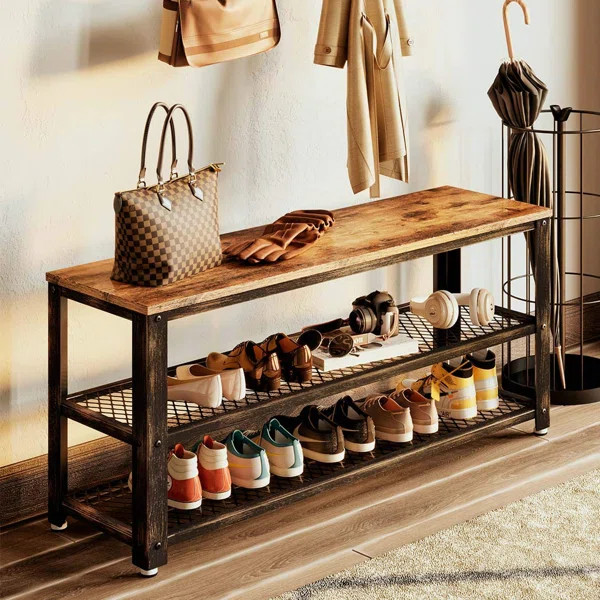 10 Pair Shoe Storage Bench | Wayfair North America