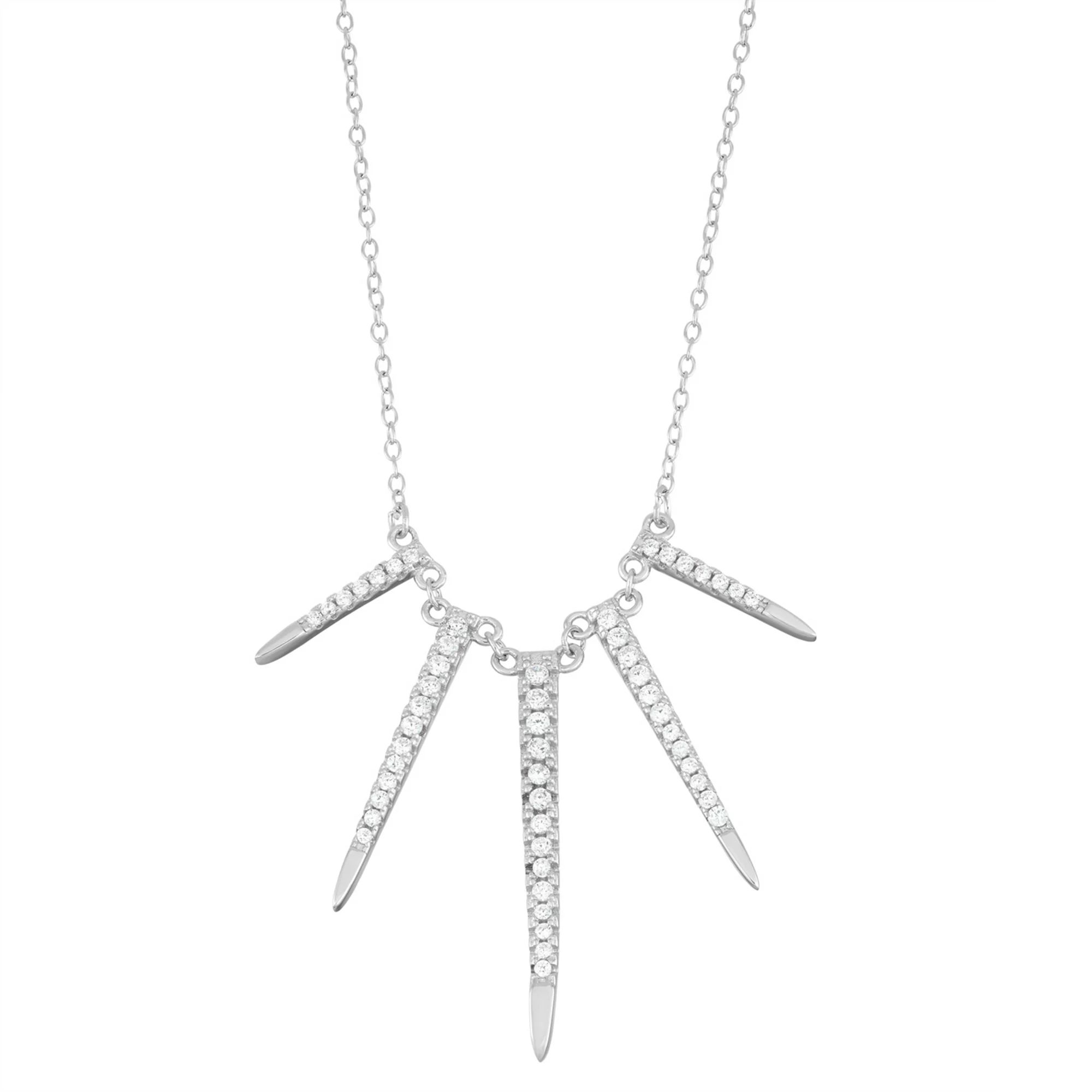 Sterling Silver Cubic Zirconia Spike Necklace | Kohl's