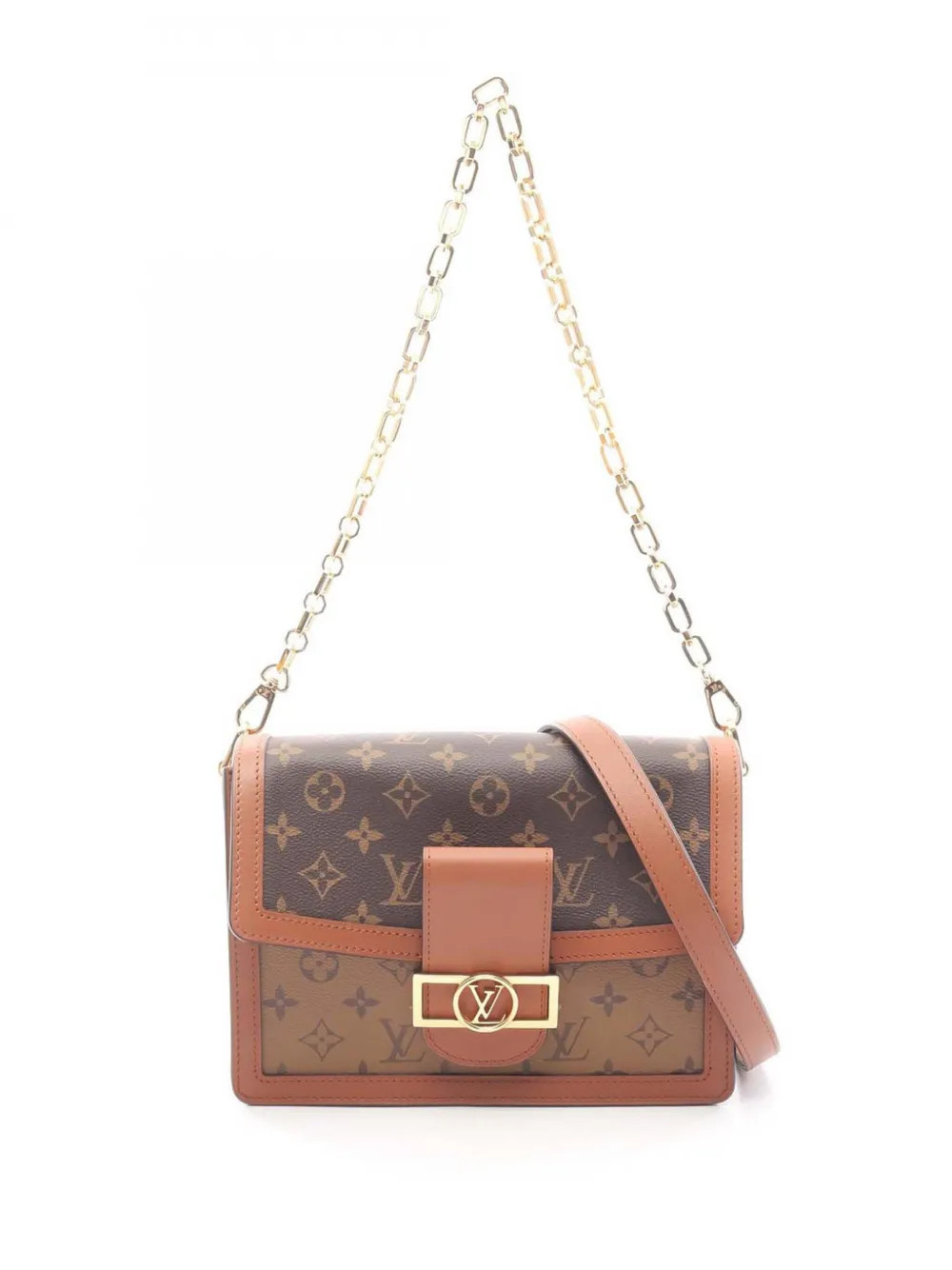 Louis Vuitton Pre-Owned 2020 Monogram Reverse Dauphine satchel - Brown | Farfetch Global