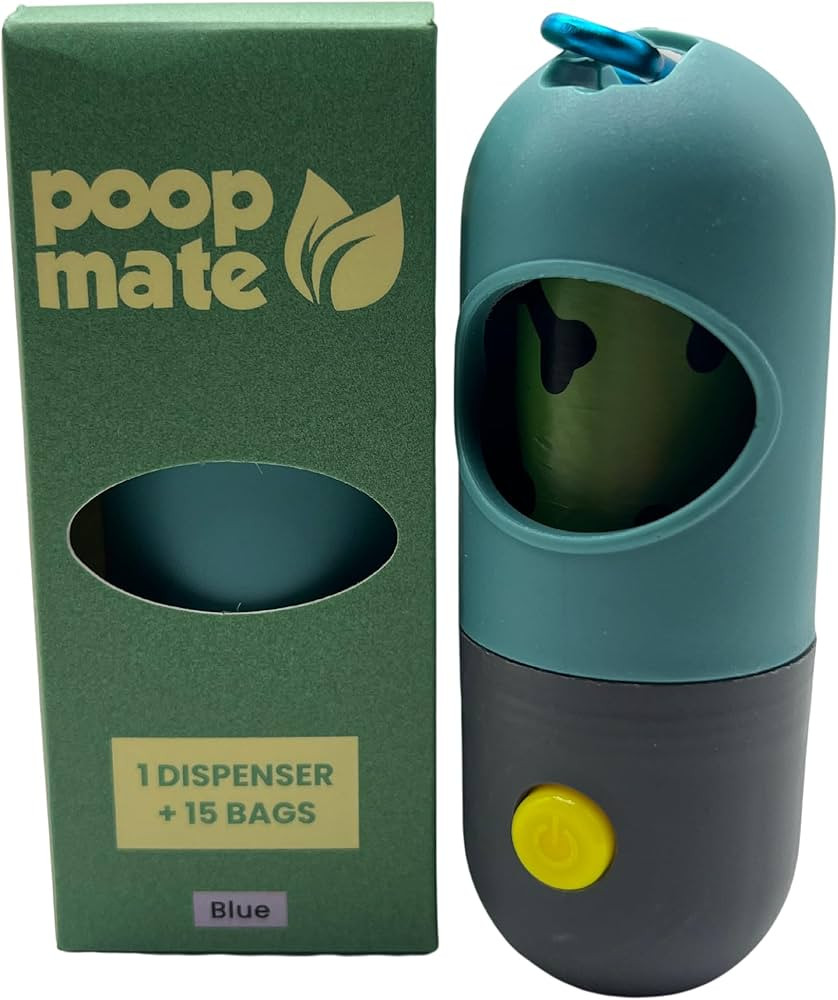 Poop Mate Dog Poop Bag Holder with Built-in LED Flashlight for Dog Walking, Pet Waste & Dog Poop ... | Amazon (US)