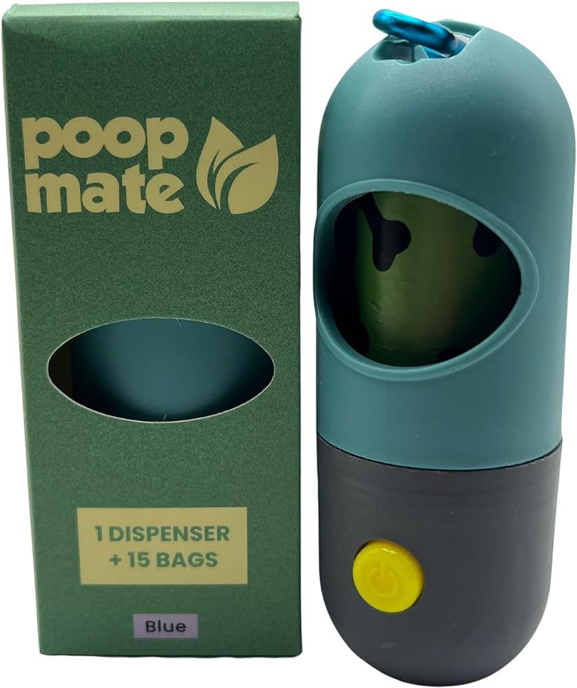 Poop Mate Dog Poop Bag Holder with Built-in LED Flashlight for Dog Walking, Pet Waste & Dog Poop ... | Amazon (US)