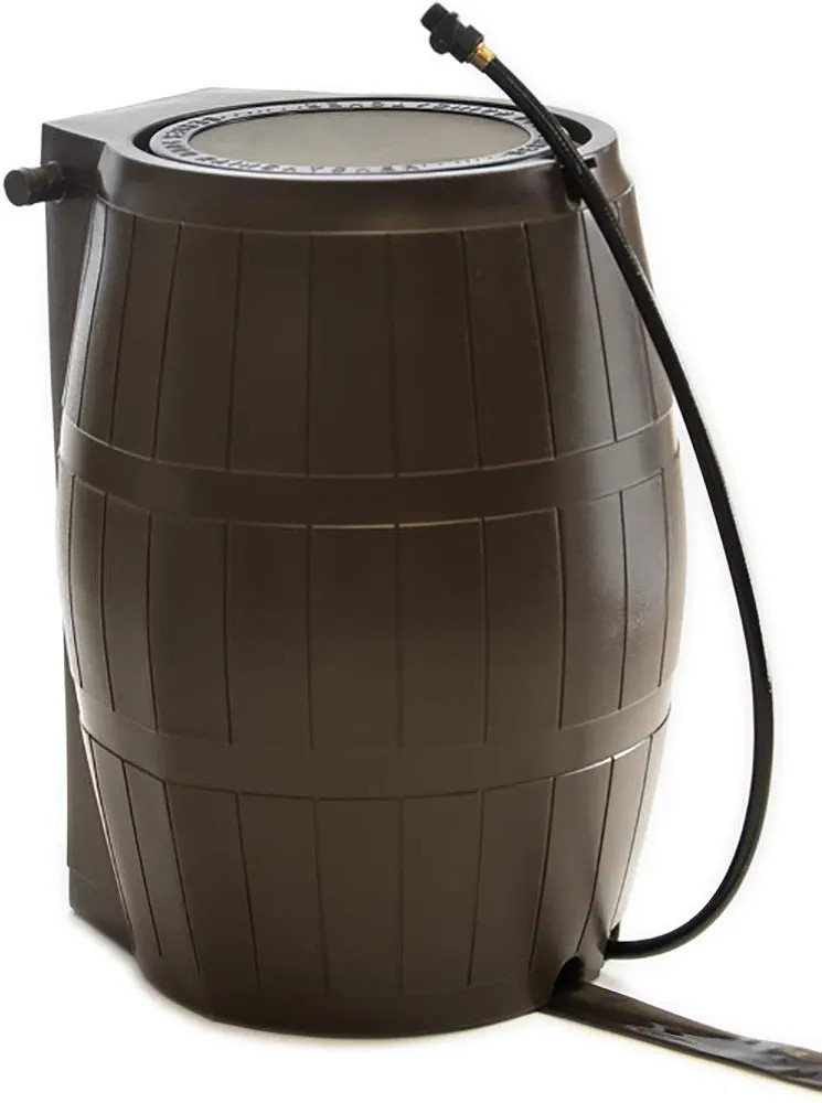 FCMP Outdoor RC4000-BRN 50-Gallon BPA Free Flat Back Home Rain Catcher Water Storage Collection B... | Amazon (US)