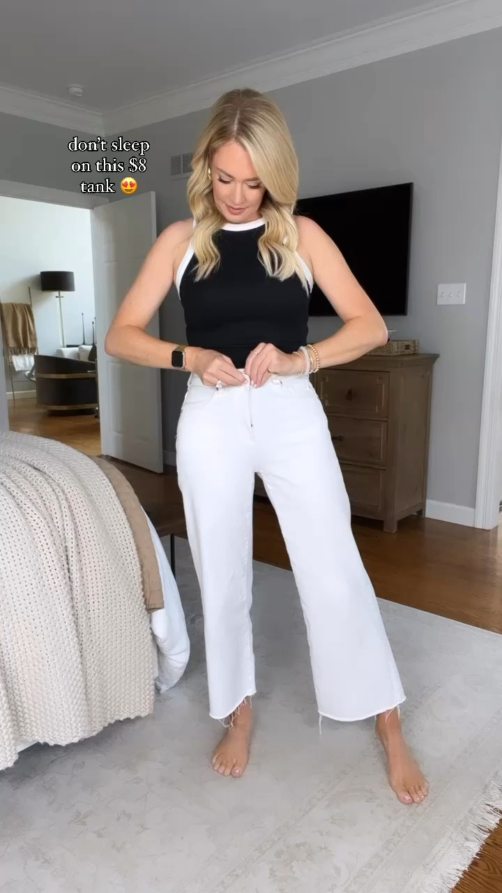 I’m wearing a small in the tank & 27 in the jeans. Both fit true to size!

Casual outfit, jeans, white jeans, target tank, sandals, target sandals, spring outfit, summer outfit 

#LTKStyleTip #LTKSeasonal #LTKFindsUnder50