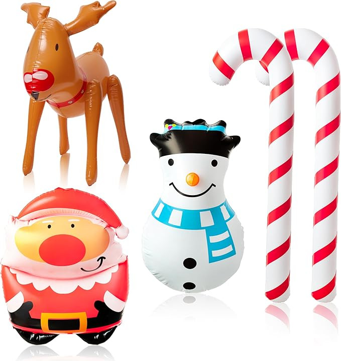 Haooryx Christmas Winter Inflatable Decorations - 5Pcs Christmas Inflatable Decorations Jumbo Blo... | Amazon (US)