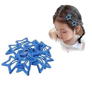 ANQSYY New 10Pcs Blue Star Snap Hair Clips Girls Hair Barrettes Y2k Small Hair Clips Kawaii Non S... | Amazon (US)