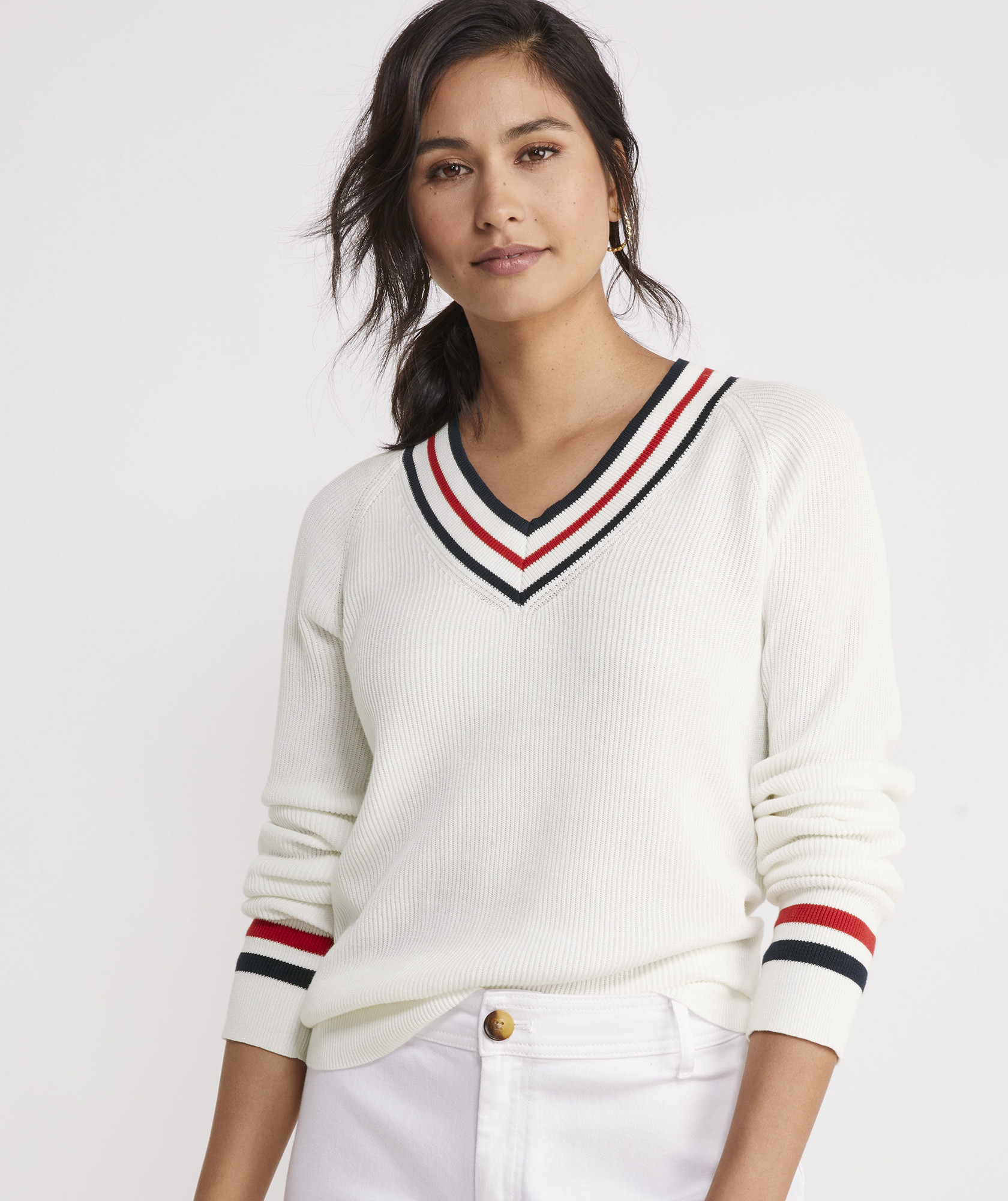 Varsity Heritage Cotton V-Neck Sweater | vineyard vines
