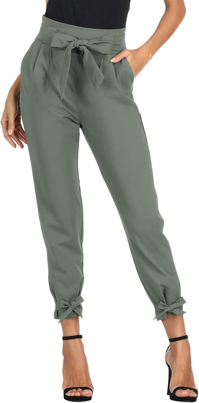 GRACE KARIN Womens Casual High Waist Pencil Pants with Bow-Knot Pockets for Work | Amazon (US)