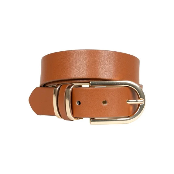 Time and Tru Women's & Women's Plus Mixed Loops Belt, Cognac | Walmart (US)
