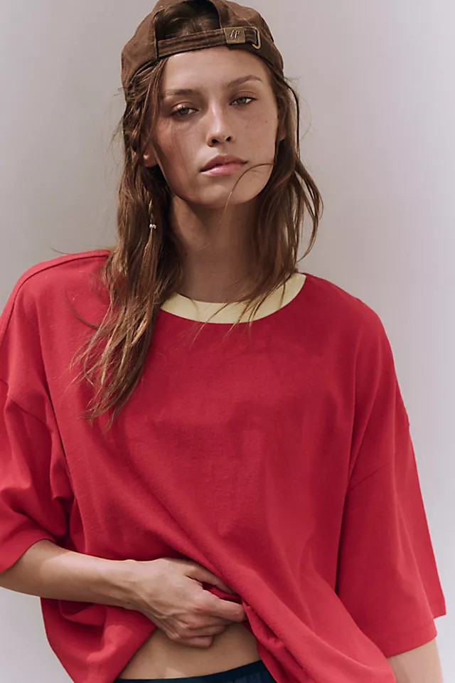 Tackle Heather Colorblock Tee | Free People (Global - UK&FR Excluded)