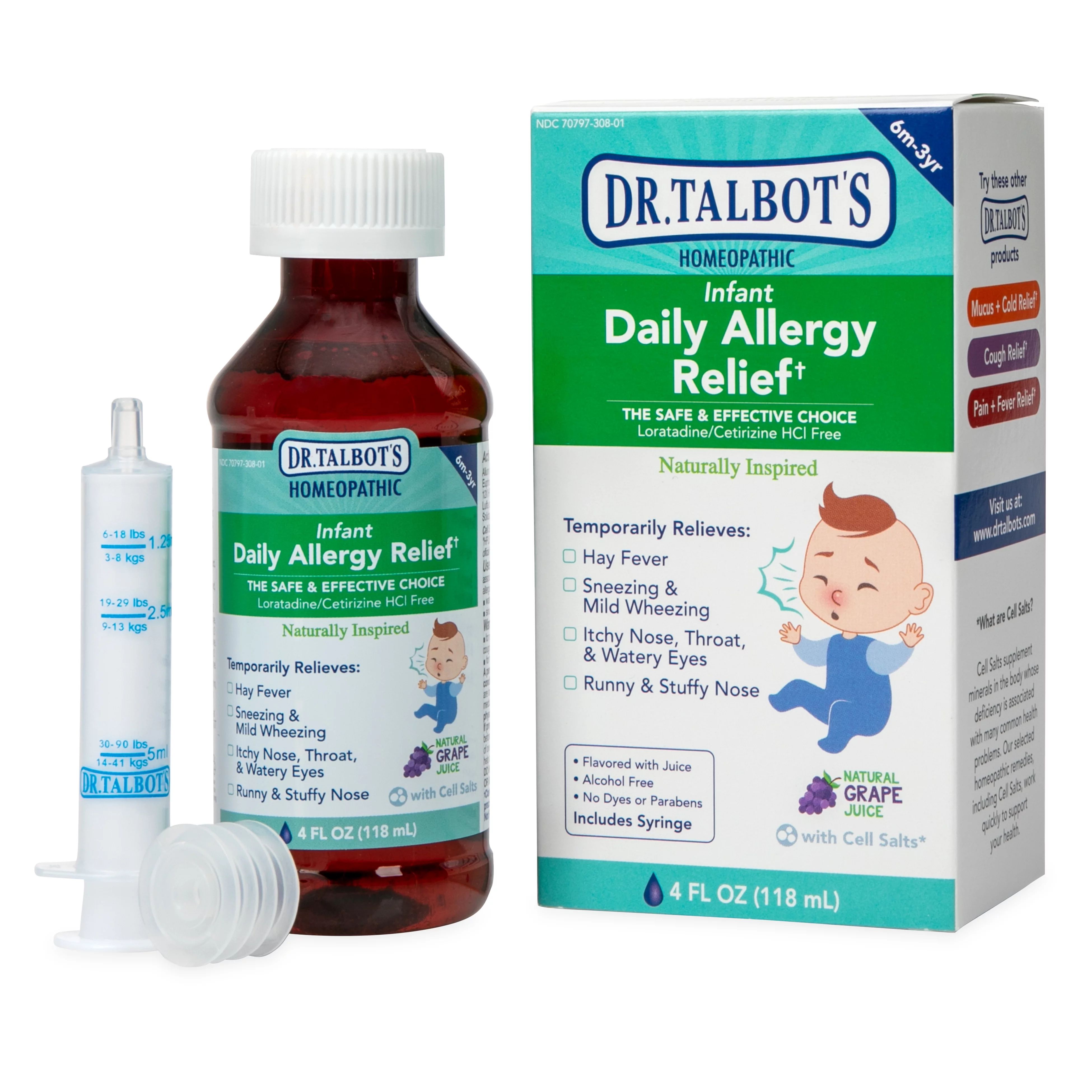 Dr. Talbot's Homeopathic Infant Daily Allergy Relief, 4oz - Walmart.com | Walmart (US)