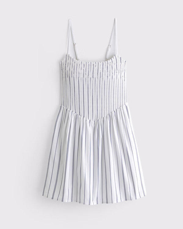 Women's Dipped-Waist Smocked Mini Dress | Women's Dresses & Jumpsuits | Abercrombie.com | Abercrombie & Fitch (US)