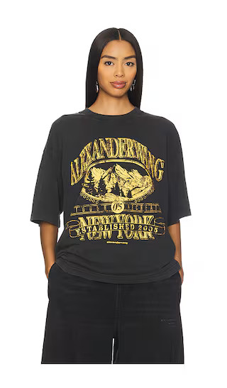 Short Sleeve T-shirt in Washed Black | Revolve Clothing (Global)