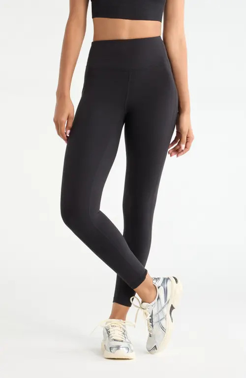 Zella Studio Luxe High Waist Pocket Leggings in Black at Nordstrom, Size Xx-Large | Nordstrom