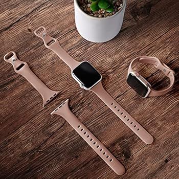 DYKEISS Sport Slim Silicone Band Compatible for Apple Watch Band 38mm 42mm 40mm 44mm 41mm 45mm 49... | Amazon (US)