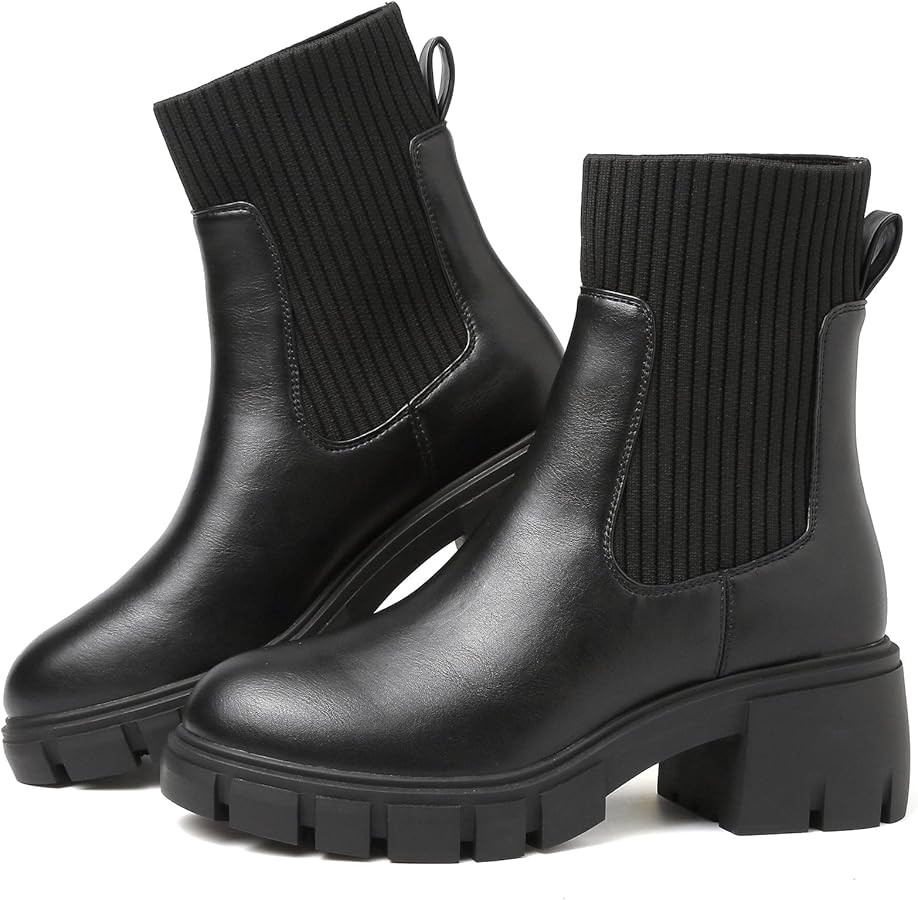 Women's Chelsea Platform Ankle Boots | Amazon (CA)