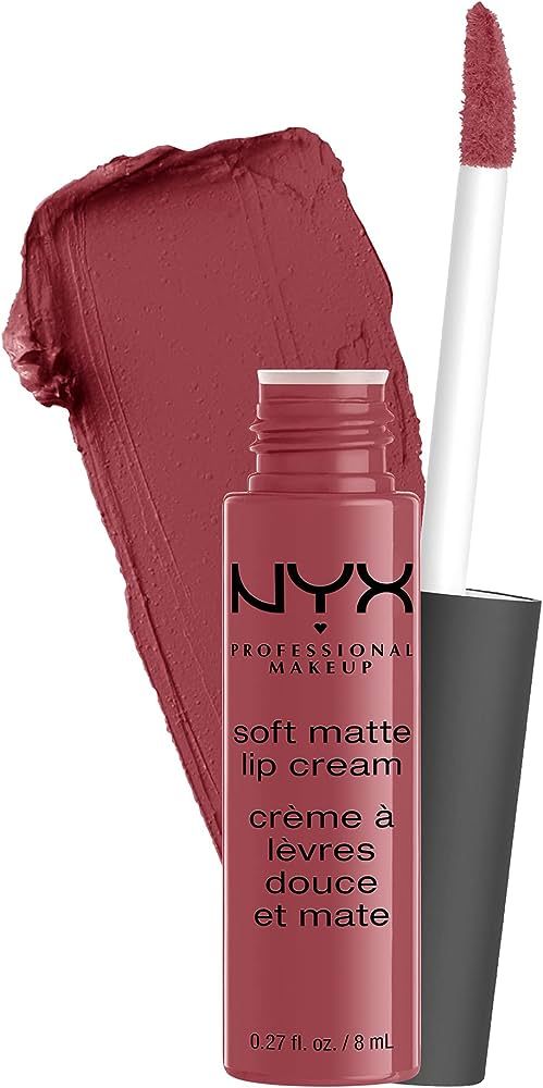 NYX PROFESSIONAL MAKEUP Soft Matte Lip Cream, Lightweight Liquid Lipstick - Budapest (Deep Mauve ... | Amazon (US)