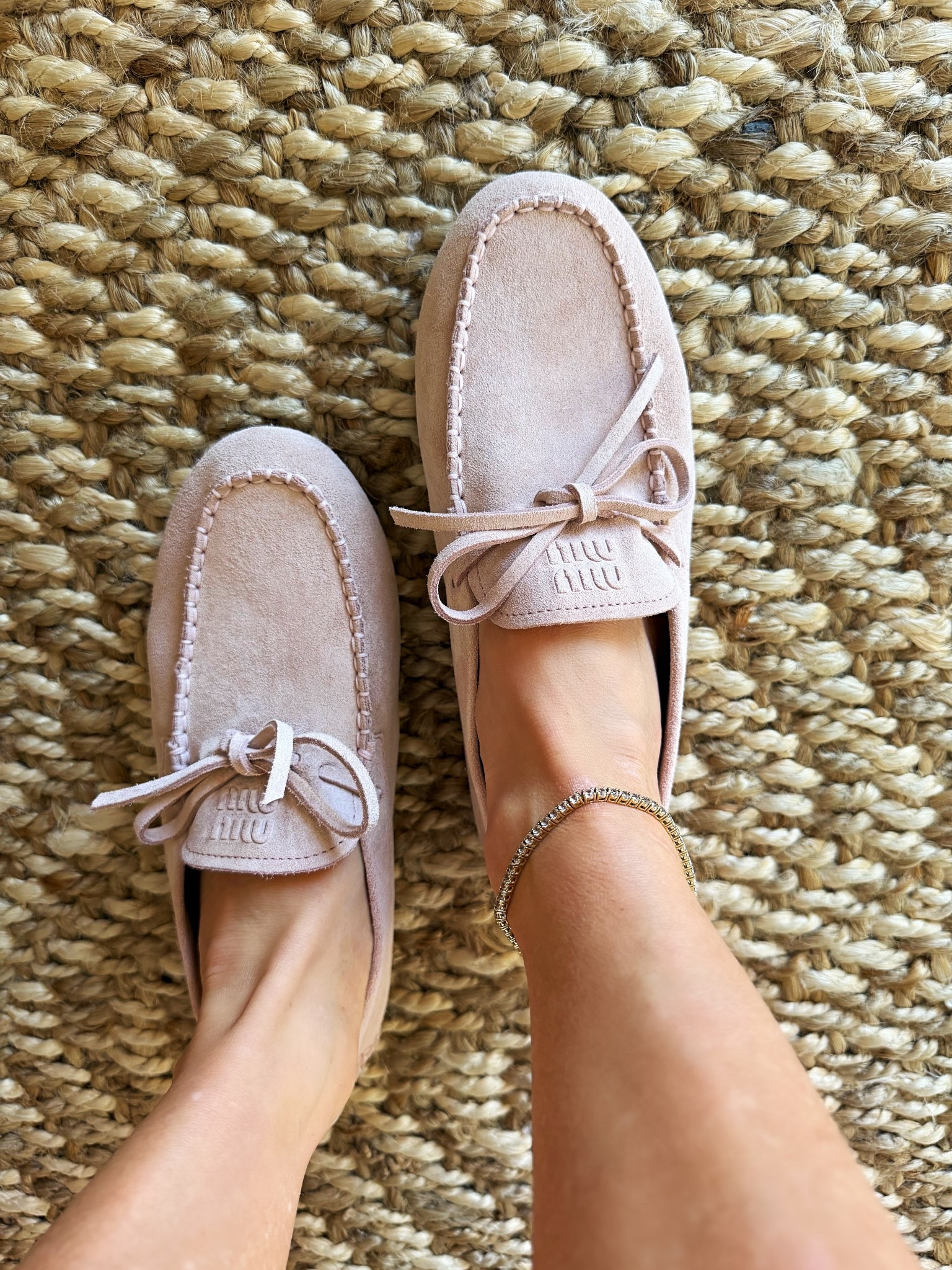 Soft. Chic. Slightly dangerous for my wallet 💸

Just added these pink suede Miu Miu loafers to the rotation and let me tell you… they’re giving effortless luxury with a side of “I’ll take them in every color.”

The kind of shoe that makes even a coffee run feel like a moment ☕️✨

Spring neutrals but elevated… we love to see it.

And this tennis anklet, obsessed. Lab grown and 60% off retail! Use code NICOLECOLEE20 for discount at checkout   

TTS wearing 38
(These are a DREAM on)

#NicoleColeeStyle #LTKFinds #SpringStyle #LuxuryStyle #MiuMiu

#LTKdayinmylife #LTKootd #LTKgrwm