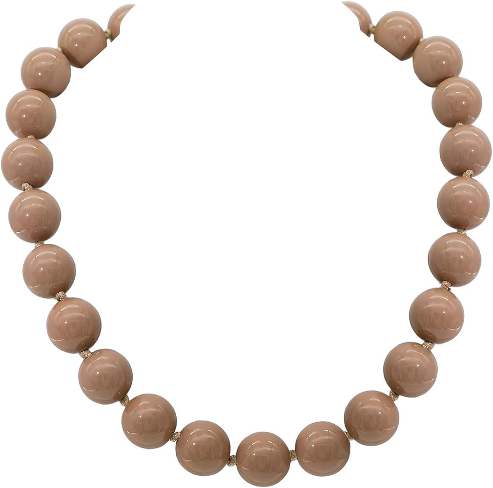 Chunky Big Beaded Necklace for Women Adjustable Large Colored Beads Choker Necklaces Boho Round B... | Amazon (US)