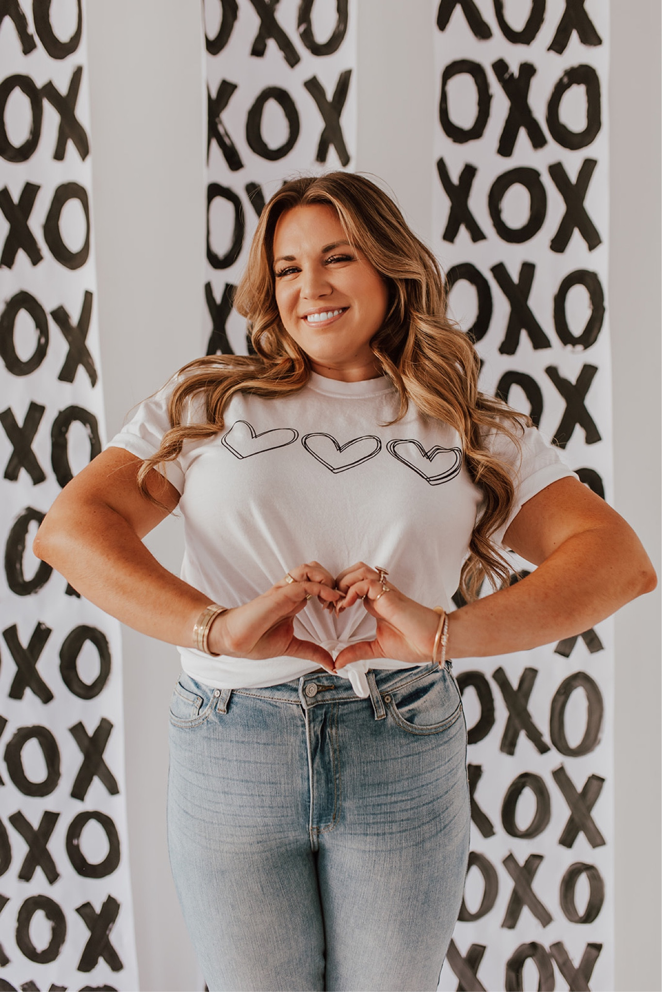 curvy Valentine look! wearing size large in heart tee and size 15 in denim 

#LTKunder100 #LTKcurves #LTKSeasonal