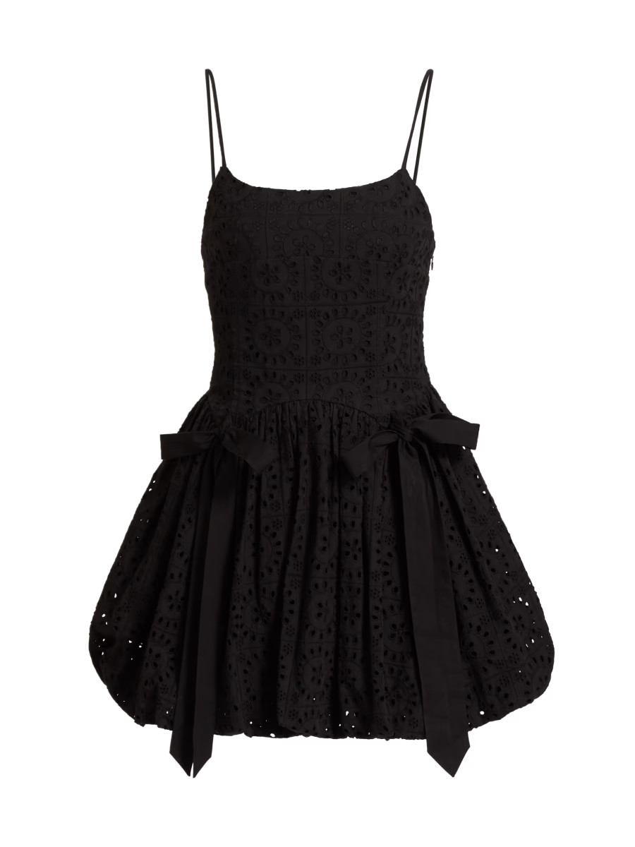 Penelope Eyelet Bubble Minidress | Saks Fifth Avenue