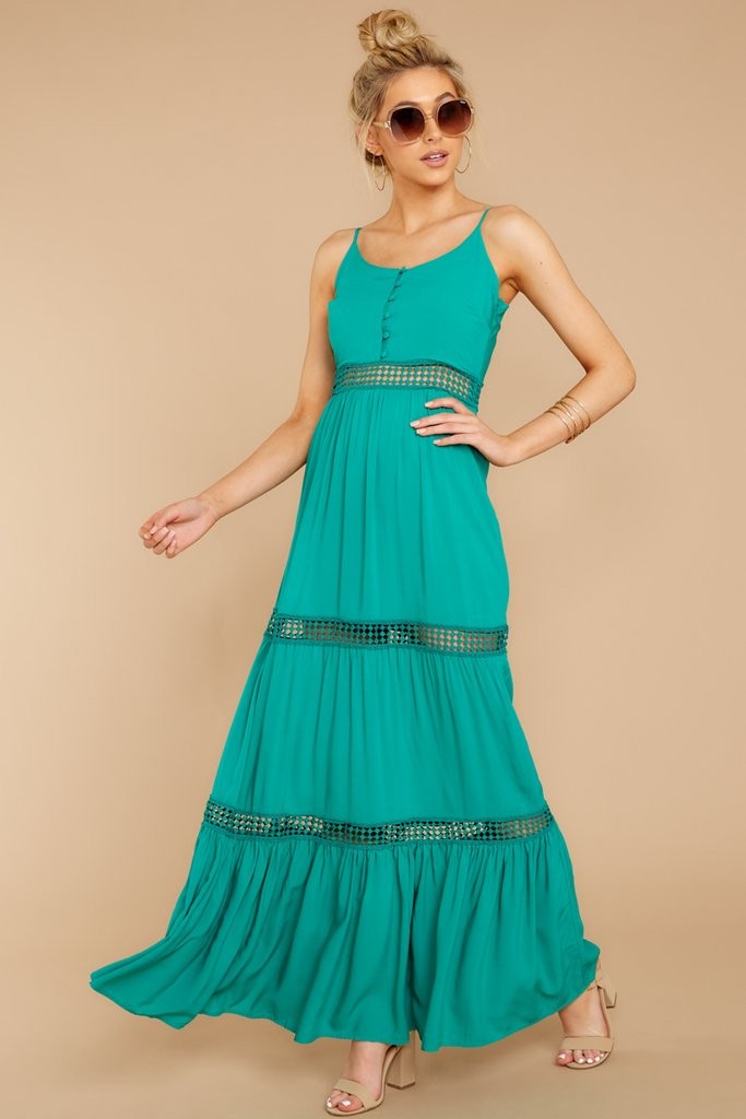 Where She Goes Green Maxi Dress | Red Dress 