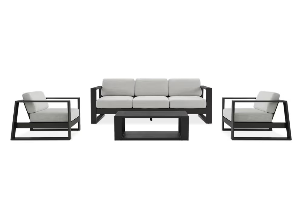 Rio Outdoor Sofa, 2 Lounge Chairs & Table Set | Castlery | Castlery US