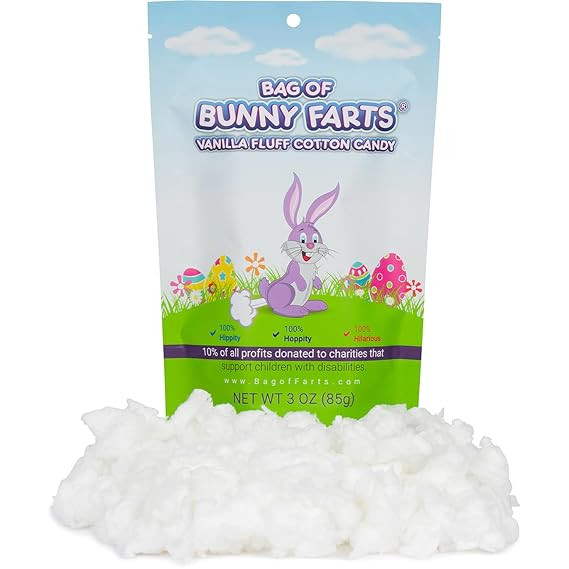 Bag of Bunny Farts Vanilla Cotton Candy Funny Easter Basket Stuffer for All Ages Unique Birthday ... | Amazon (US)