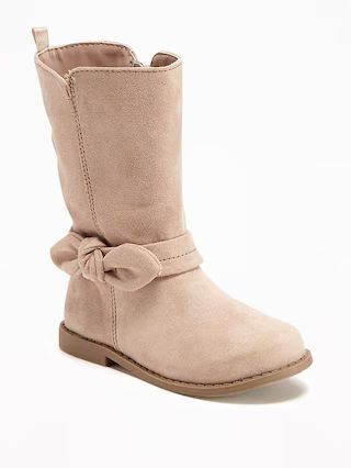 Sueded Bow-Tie Boots for Toddler | Old Navy US