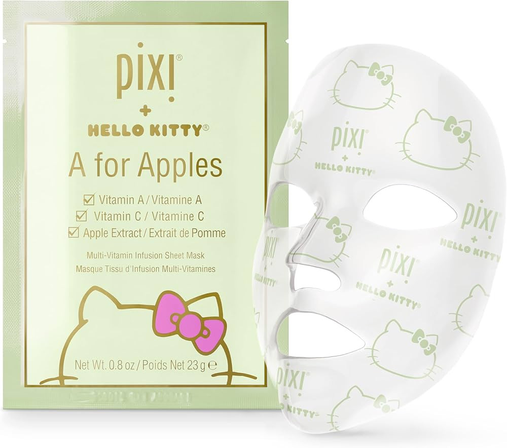 Pixi + Hello Kitty A for Apples Sheet Mask, Instantly Hydrating & Brightening Facial Mask, Infuse... | Amazon (US)