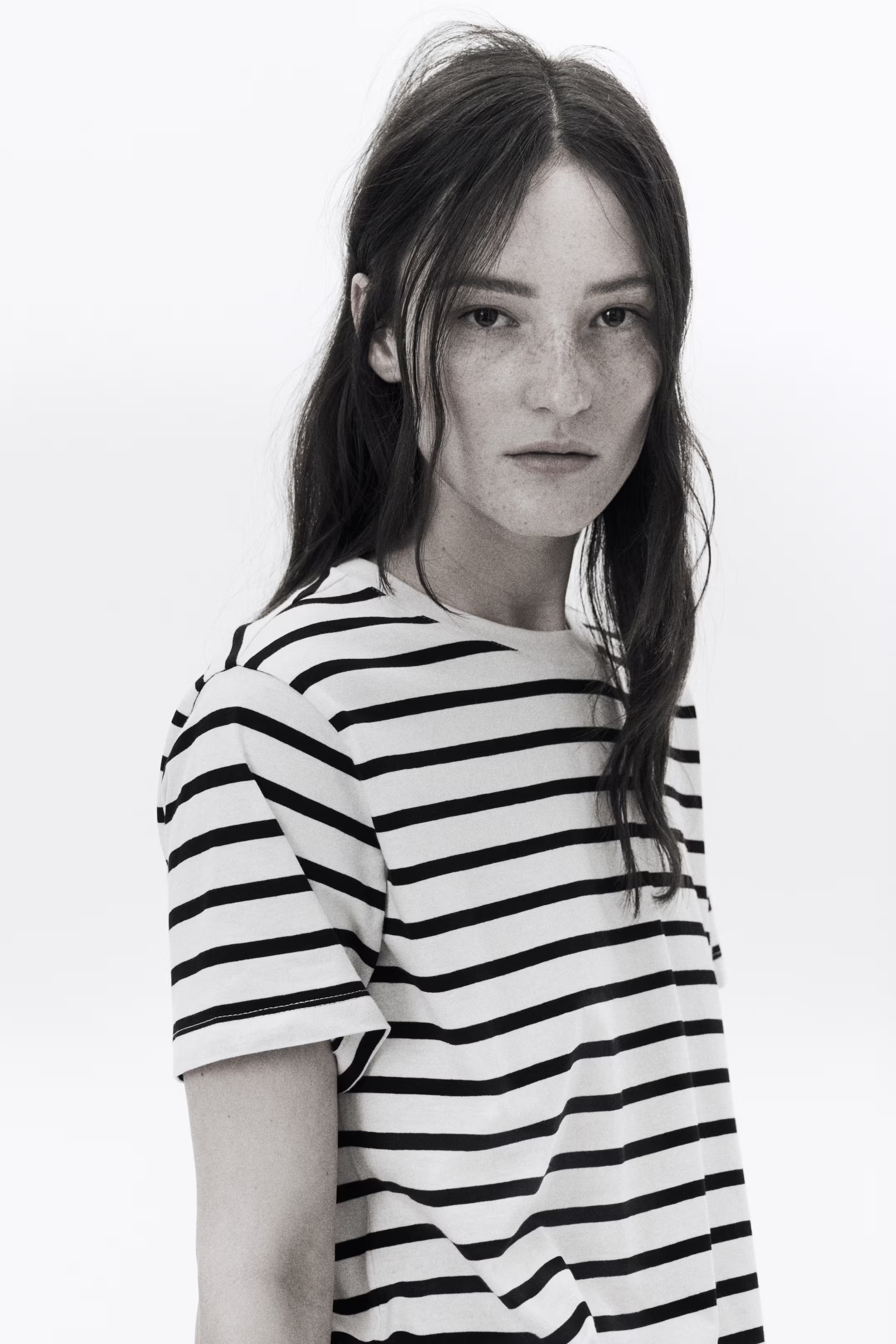 Cotton T-shirt - Cream/Striped - Ladies | H&M GB | H&M (UK, MY, IN, SG, PH, TW, HK)