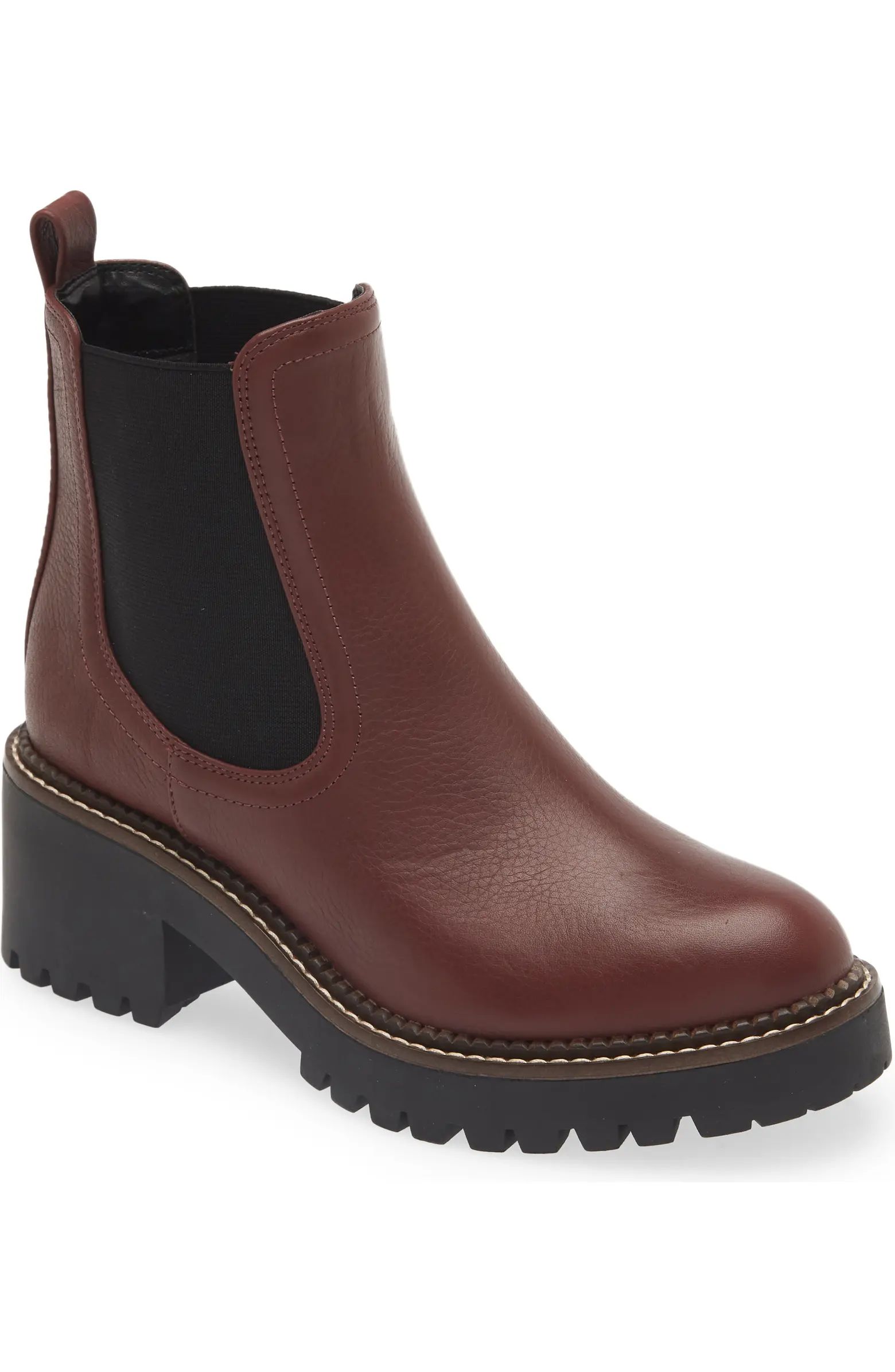 Miah Water Resistant Chelsea Lug Boot (Women) | Nordstrom