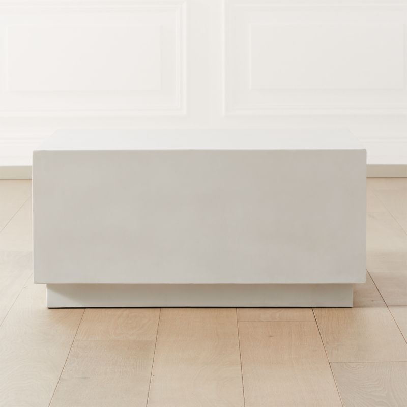 Matter Ivory Cement Square Coffee Table + Reviews | CB2 | CB2