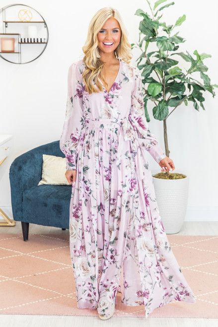 My Dearest Darling Floral Maxi Dress Blush | The Pink Lily Boutique
