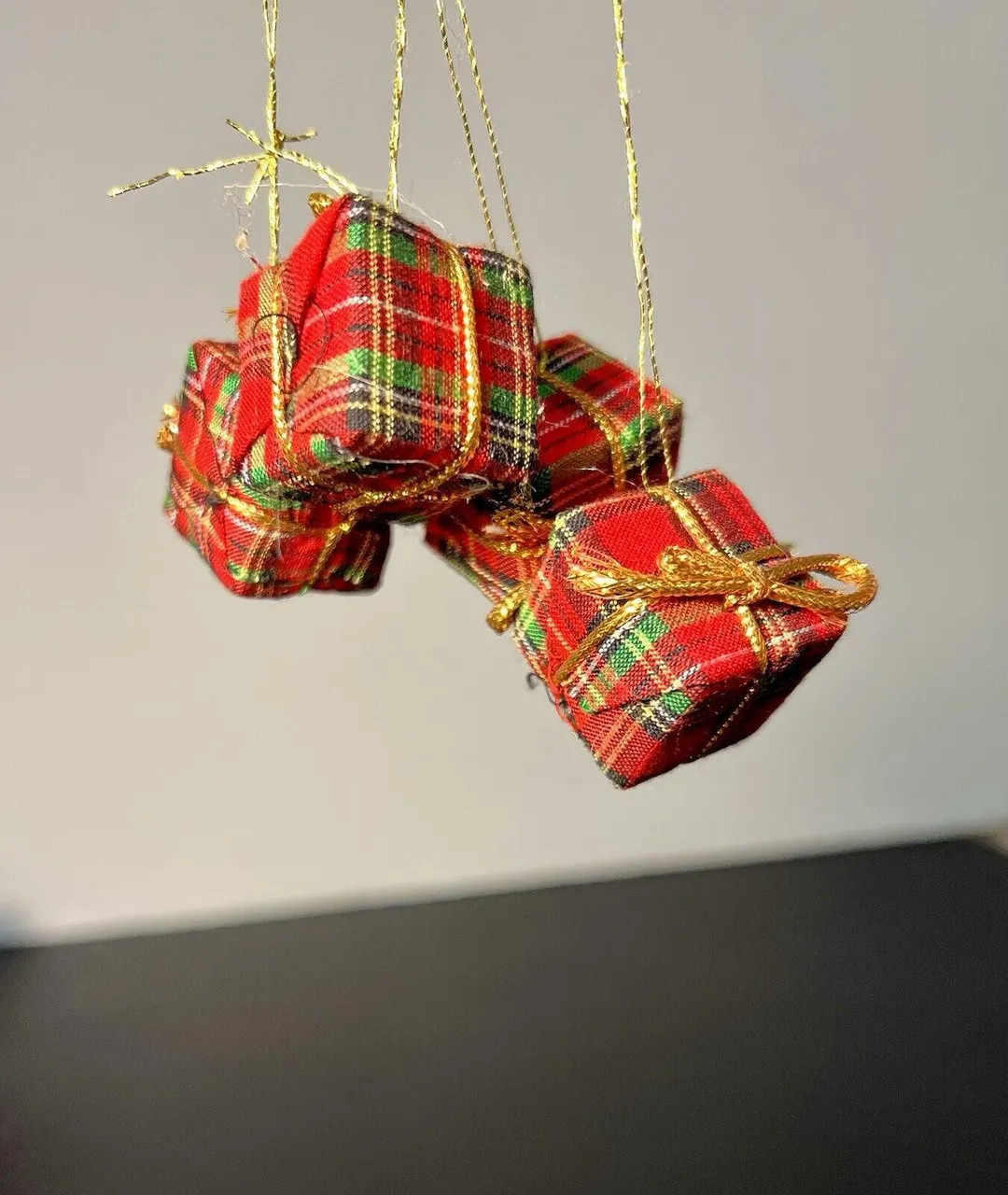 Vintage 1990s 4 Small Plaid Boxes Hanging Ornaments Christmas Stocking Stuffers - Etsy | Etsy (US)