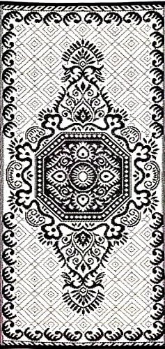 BalajeesUSA Outdoor Patio Rugs clearance 2 PK 3'x 6' (92 cm X 183 cm) Black n White 20249 | Amazon (US)