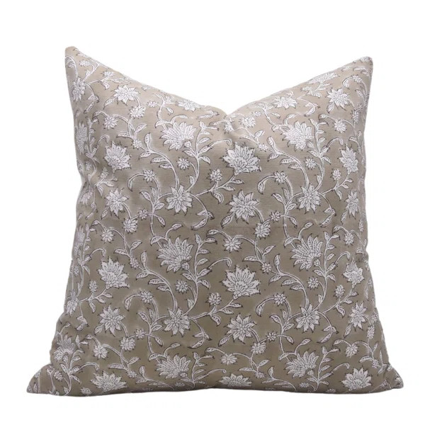 Aaradhna Floral Cotton Indoor/Outdoor Pillow Cover | Wayfair North America