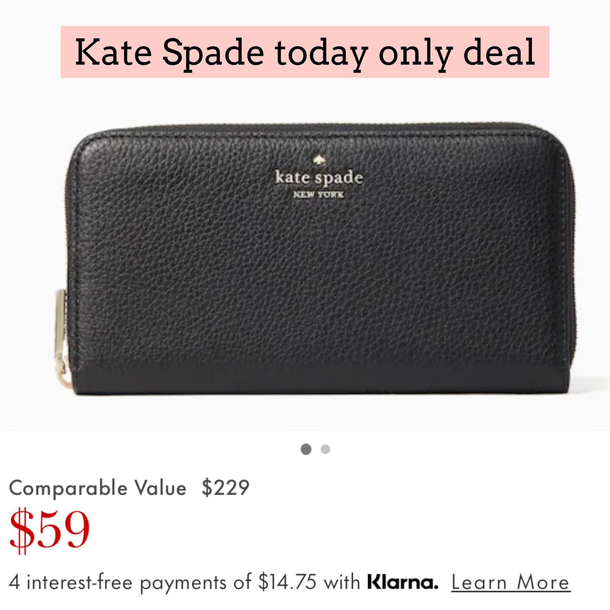 Kate spade wallet 

#LTKsalealert #LTKunder100 #LTKitbag