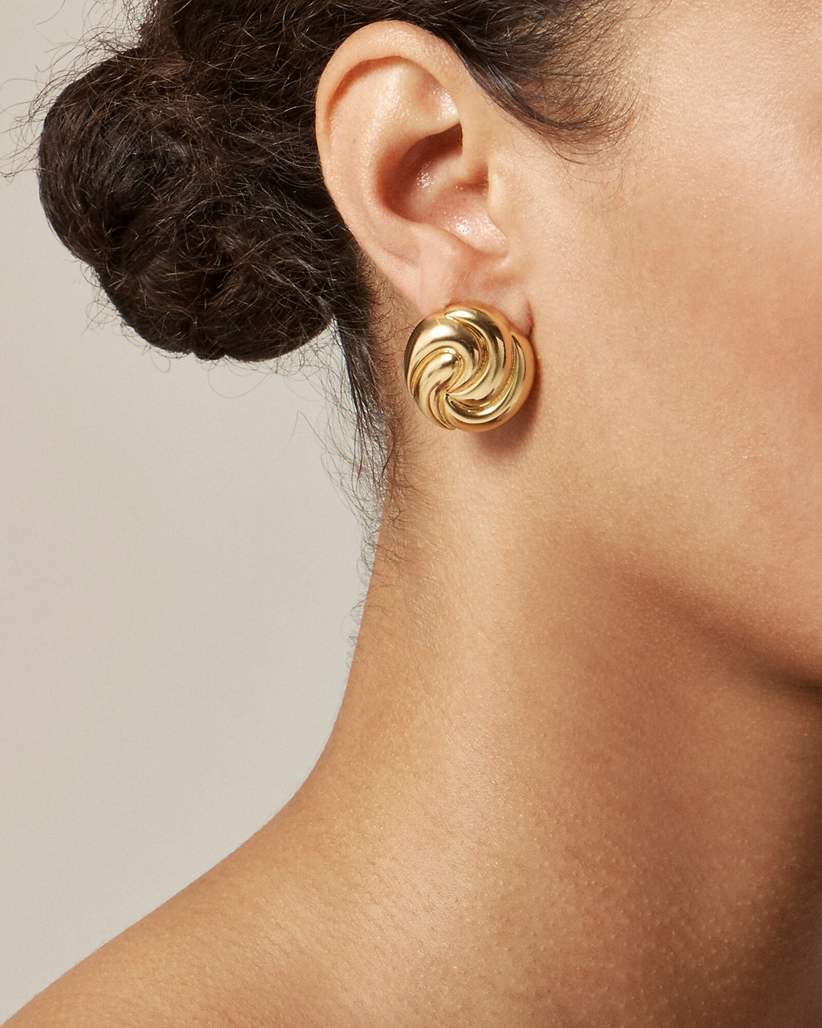 Sculptural button earrings | J. Crew US