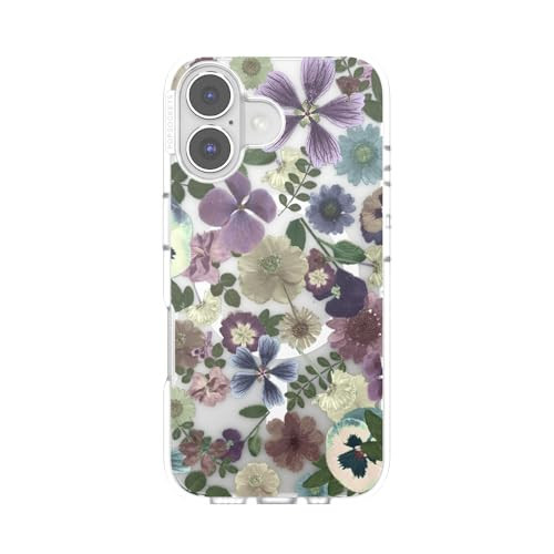 PopSockets iPhone 16 Case Compatible with MagSafe, Phone Case for iPhone 16, Wireless Charging Compatible, Case Only - Pressed Flowers | Amazon (US)