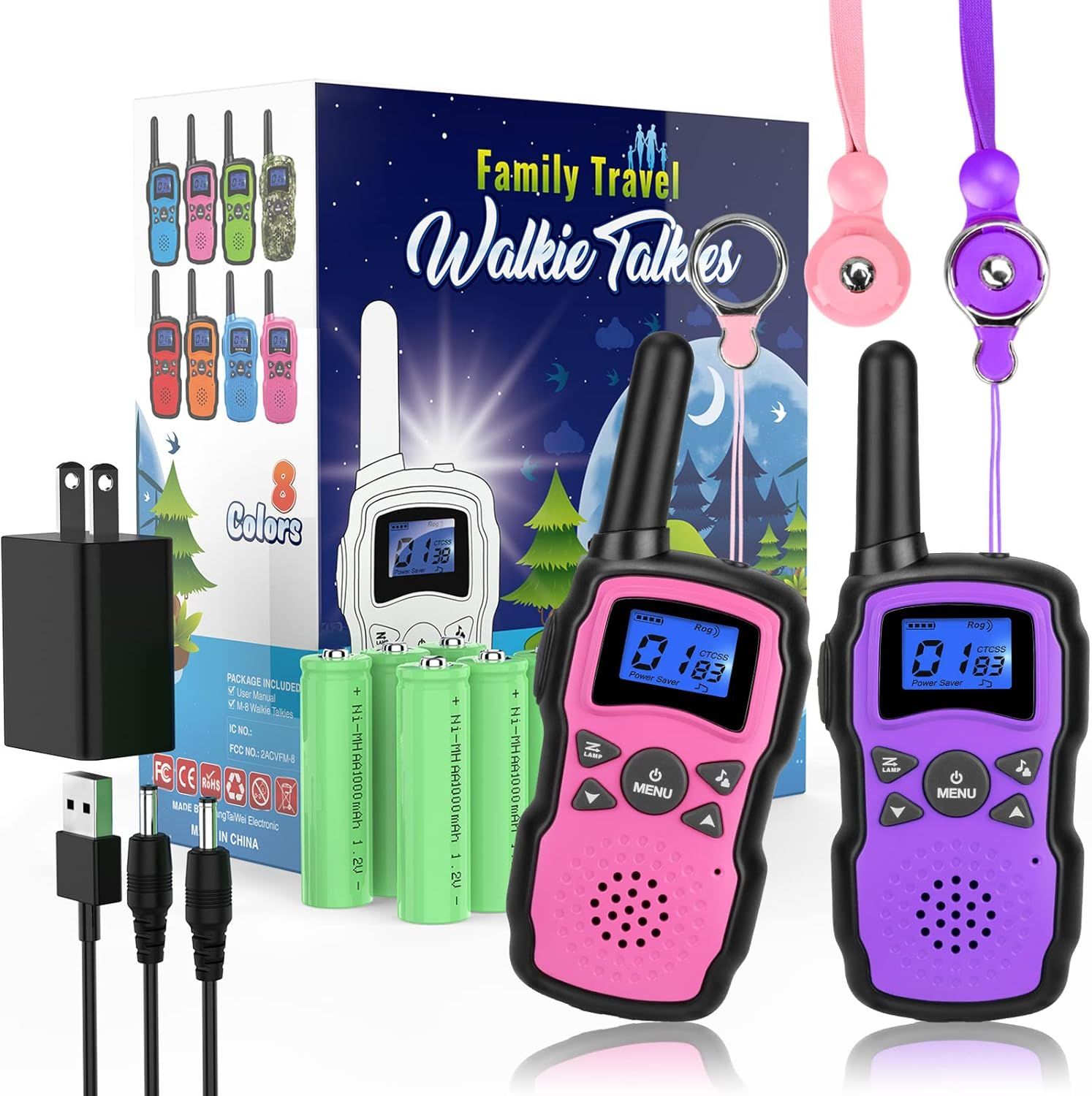 Wishouse Walkie Talkies for Kids Rechargeable with USB Charger 6000mAh Battery,Outdoor Camping Ga... | Amazon (US)