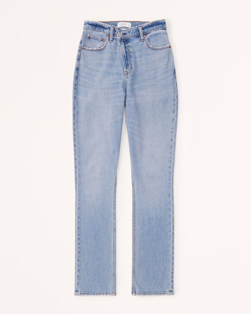 Women's Curve Love Ultra High Rise 90s Slim Straight Jean | Women's Up To 40% Off Select Styles |... | Abercrombie & Fitch (US)