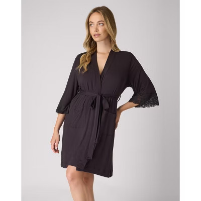 Bali Breathe Sleepwear Robe Black L Women's | Target