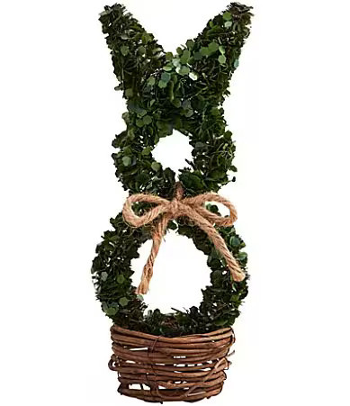 Mud Pie Easter Collection Boxwood Wreath Bunny Sitter - Small | Dillard's