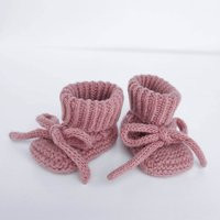 Newborn Girl Slipper Socks Knitted, Pink Merino Wool Baby Shoes | Etsy (US)