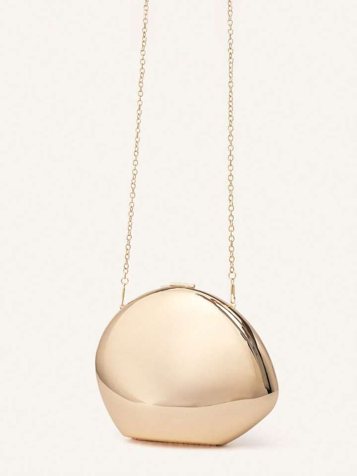 Mulher Bolsa de Noite Cadeia de metal geométrica Geométrica Bolsa Clutch Pedra abstrata Corte B... | SHEIN