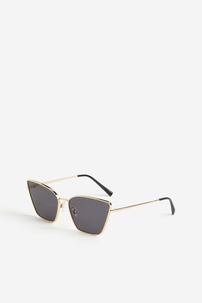 Cat-eye sunglasses - Gold-coloured/Black - Ladies | H&M GB | H&M (UK, MY, IN, SG, PH, TW, HK)
